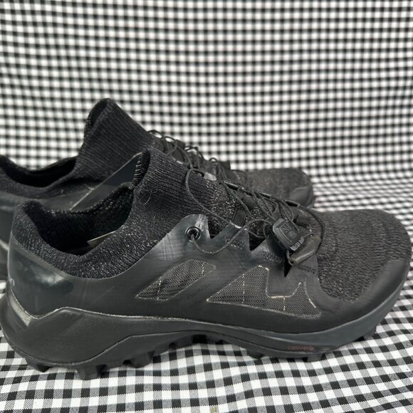 Salomon Cross Pro 2 Womens Trail Running Gorpcore Sock Sneaker All Black Size 7 - Picture 3 of 7